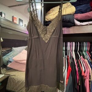 Vintage Hollister Dark Brown Lace Slip top